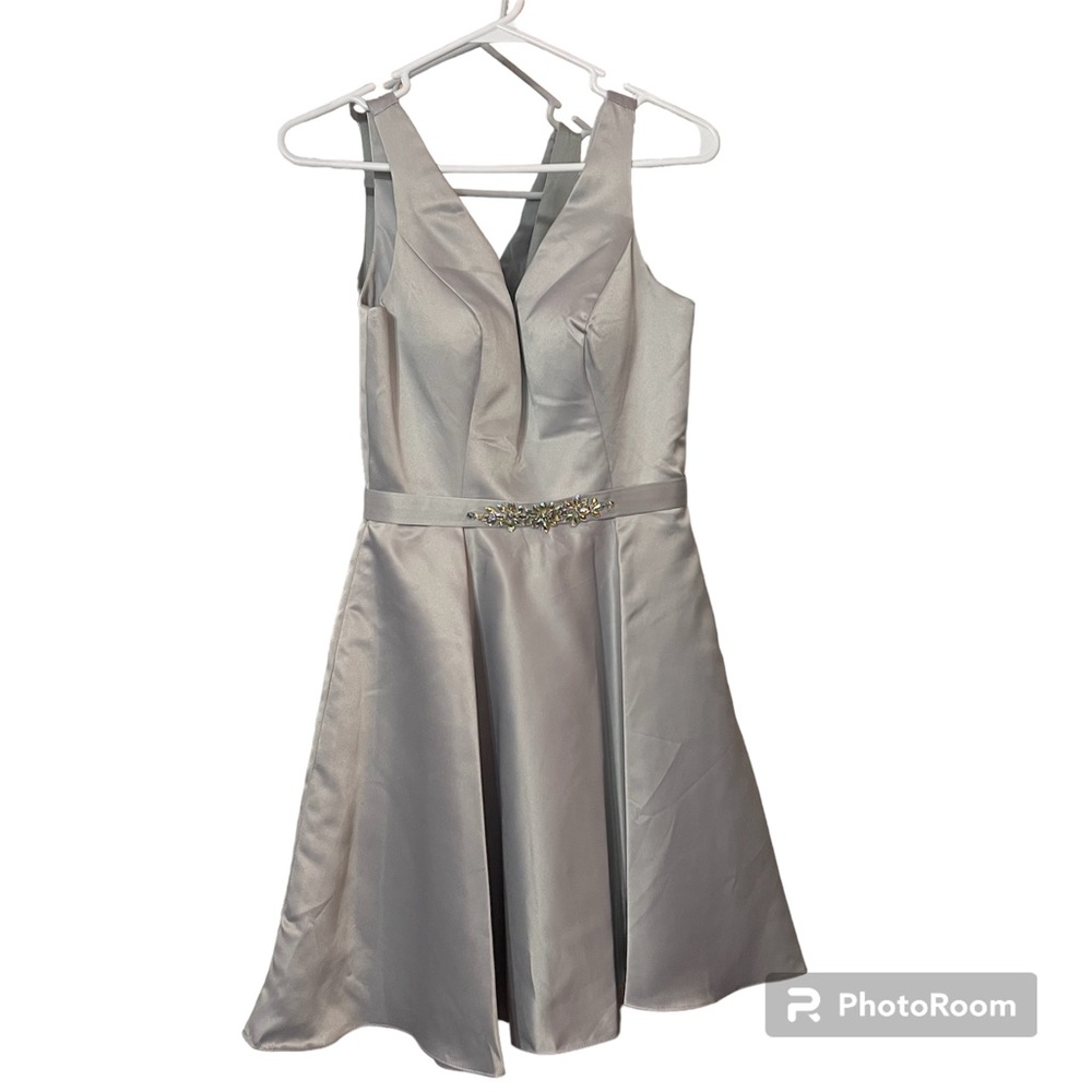 Silver Short Prom Dress